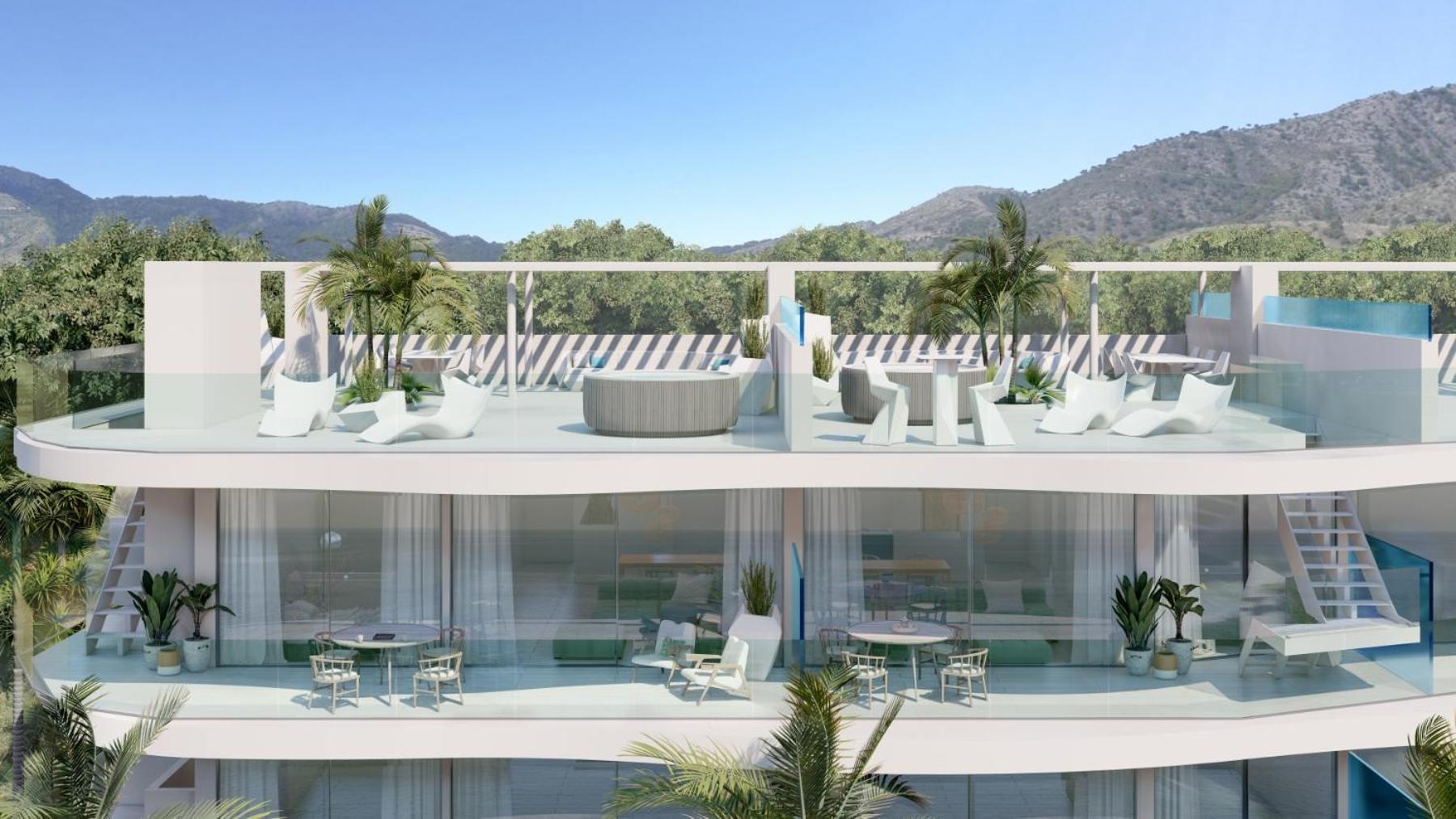 Panoramic Seaview Penthouse The Wave Apartment Fuengirola Bagian luar foto